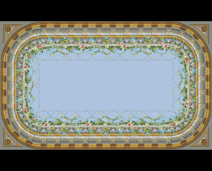 Big Ceiling with Balusters