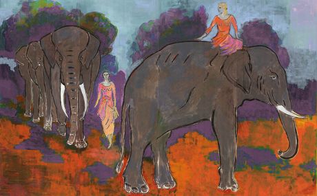 Mauve et orange